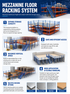 Rak Platform Mezzanine Baja Kustom untuk Penyimpanan Gudang dan Area Pengambilan Barang - Product Image 6