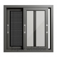 American Style Aluminium Schiebefenster Hurricane doppelt verglaste Glasfenster Energie effiziente Profils ysteme für USA Home