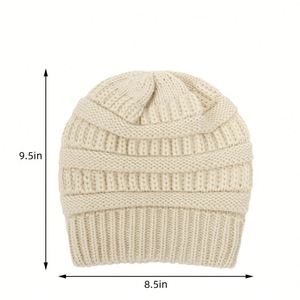 Gorro de Punto Personalizado con Logotipo, de Moda, para Otoño e Invierno, Cálido, de Color Sólido, Acrílico, Suave y Grueso, Accesorio para el Cabello Estilo Americano - Product Image 3