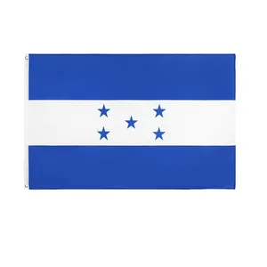 Goedkoopste Outdoor Grote Country Vlaggen Custom 100% Polyester 3X5 Honduras Blauwe Ster Vlag