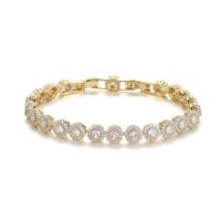 Bracelet haut de gamme, accessoires élégants, vente directe d'usine, Seiko, bracelet fin à boucle solitaire avec diamants ronds, style plage