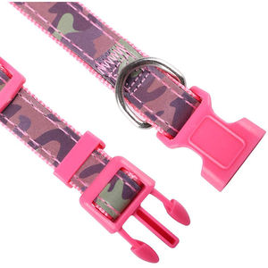 <span class=keywords><strong>Collar</strong></span> de camuflaje para perro, accesorio reflectante de nailon ajustable, color rosa - Product Image 2
