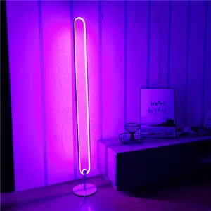 Hot Novos Produtos De Alumínio Interior Ferro Nordic Minimalista Led Duplo Controle Remoto Candeeiro De Pé Em Pé