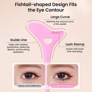 Nouvellement Silicone Ombre À Paupières Rouge À Lèvres Guide Modèle Outil Applicateurs De Cils Modèle et Eyeliner Pochoirs pour Les Amateurs De Maquillage - Product Image 4