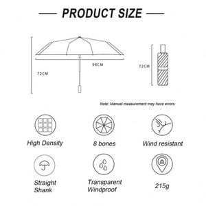 Parapluie publicitaire coloré en gros d'usine, parapluie portable transparent en PVC personnalisé avec logo - Product Image 3