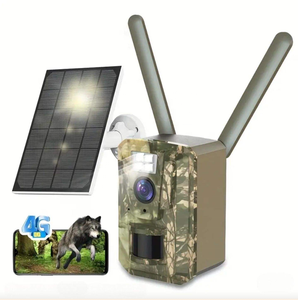 Caméra de chasse 4G infrarouge à vision nocturne, piège photo pour la faune avec <span class=keywords><strong>stockage</strong></span> <span class=keywords><strong>cloud</strong></span>, 3MP, IP66, alimentée par énergie solaire - Product Image 1