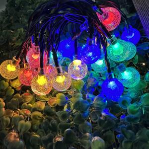 Festival noche burbuja estrella fiesta Año Nuevo lámpara cristal iluminación <span class=keywords><strong>exterior</strong></span> 20 LED árbol Luz Decoración patio Color bola cadena Luz - Product Image 4