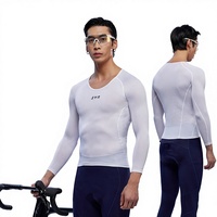 Maillot de cyclisme EVR à manches longues, épais, respirant et à séchage rapide pour homme – Couche de base pour vélo de route, haut de sport d'été