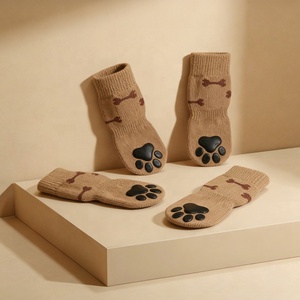 Zapatos y Calcetines para Mascotas <span class=keywords><strong>de</strong></span> Algodón Transpirable y Cómodo, Zapatos para Perros con Suela Suave Antideslizante, Protectores <span class=keywords><strong>de</strong></span> Patas para Perros, Calcetines para Mascotas para Todas las Estaciones - Product Image 5