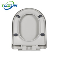 Abattant de toilettes en plastique PP Yuzun MOD617, style moderne, forme en U, fermeture douce, dégagement rapide, silencieux