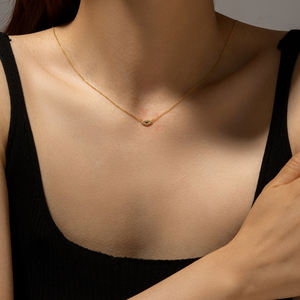 FUAMAY 925 Argent Bleu Evil Stone Eye Charm Collier Chaîne À Maillons Réglable avec Perle pour Cadeau - Product Image 6