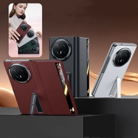 Casing Kulit Asli Mewah Smart View & Flip Stand untuk Honor Magic V6 / Magic V5 5G dengan Jendela Smart Sleep dan Pelindung Buku