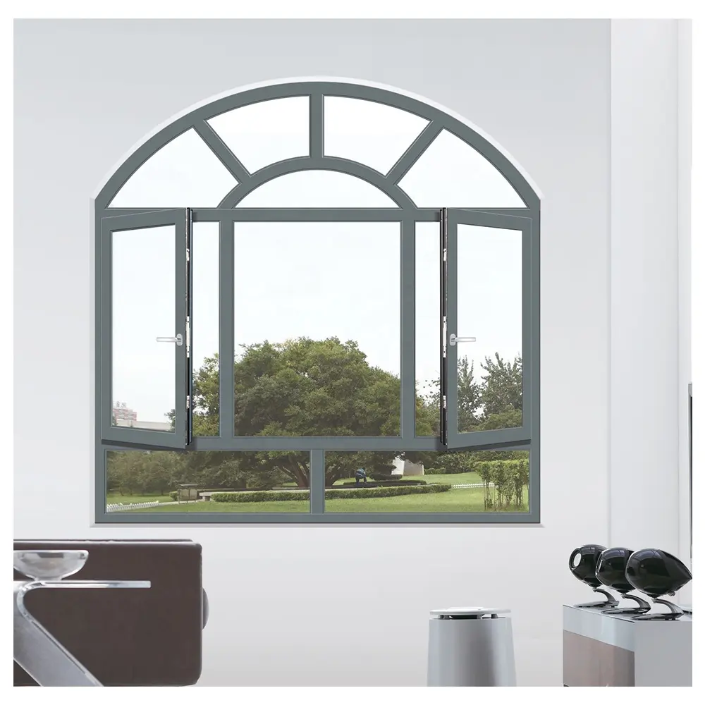 साउंडप्रूफ प्रूफ थर्मल ब्रेक एल्यूमीनियम ऑस्ट्रेलियाई मानक आधुनिक डिजाइन विशेष आकार खिड़की