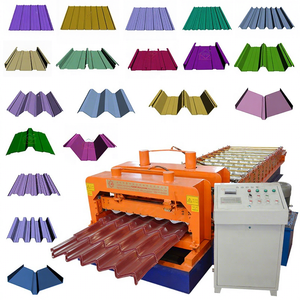 라임 완전 자동 쉬운 작동 금속 지붕 시트 유약 타일 롤 성형 기계 - Product Image 1