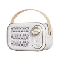 Haut-parleur Bluetooth portable vintage avec logo personnalisé, mini rétro, prend en charge la carte TF, USB, AUX, haut-parleur sans fil pour la décoration de la maison, cadeau