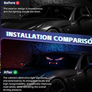 ไฟ <span class=keywords><strong>LED</strong></span> แสดงผลแบบเมทริกซ์ลายตาปีศาจ BRAD 12V USB สำหรับตกแต่งภายในรถยนต์ SUV  กระจกหลัง  สภาพใหม่ สำหรับรถออฟโรด - Product Image 5