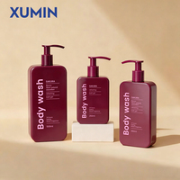 Bouteilles de shampoing en plastique PE rondes et carrées de 250 ml, 350 ml, 500 ml, couleur personnalisée, vides, pour gel douche et après-shampoing