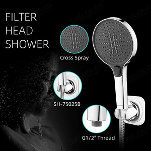 Big Spray <strong>Hand</strong> <strong>Shower</strong> <strong>Head</strong> <strong>3</strong> <strong>Jets</strong> High Pressure Rain <strong>Shower</strong> <strong>Hand</strong> Easy Installed <strong>Shower</strong> <strong>Head</strong> with Handheld - Product Image 3