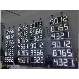 Wholesale Factory Price White Led Gas Price Sign Digital Gas Station Display Boards