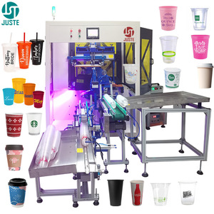Spot UV otomatik serigrafi baskı makinesi otomatik kağıt bardak logosu mum plastik şişe kapağı için 5-7 renk ekran yazıcısı - Product Image 1