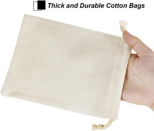 Sac à cordon en coton biologique recyclable <span class=keywords><strong>de</strong></span> luxe pour bijoux, sac à poussière <span class=keywords><strong>de</strong></span> haute qualité avec logo personnalisé imprimé, pochette cadeau en mousseline - Product Image 2