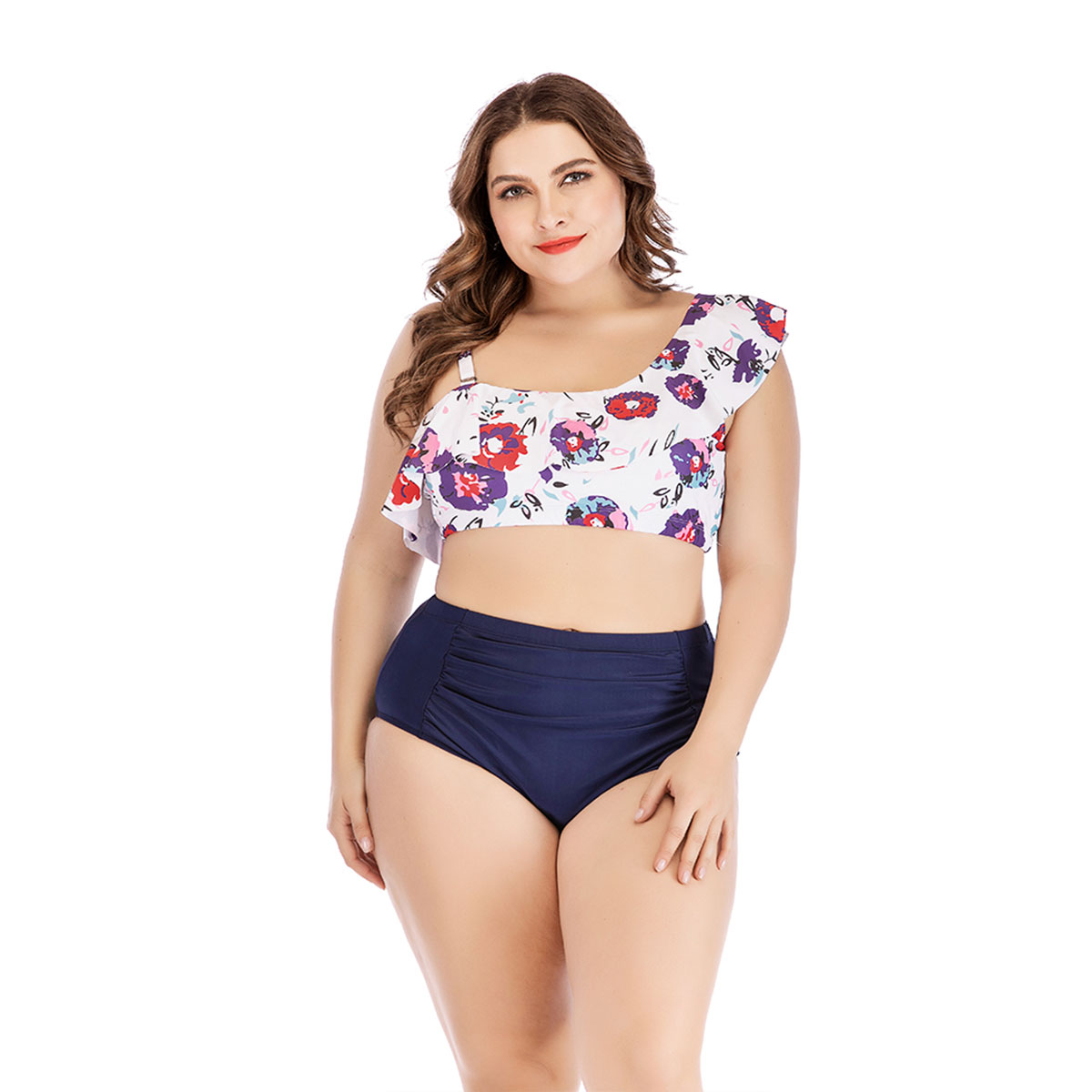 2021 Hot Sale one shoulder Plus size printed bikini sexy bikini