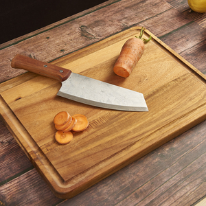 Tabla de cortar de madera de acacia gruesa, tabla de cortar de cocina resistente, duradera para Cocinar en casa, servir y preparar alimentos - Product Image 3
