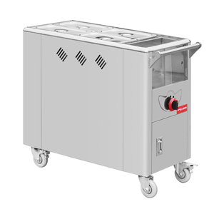 Ristorante personalizzato 4/6/8 padelle scaldabagno piatto cibo piatto riso Gas inox protezione fiamma zuppa Porridge carrello più caldo - Product Image 5