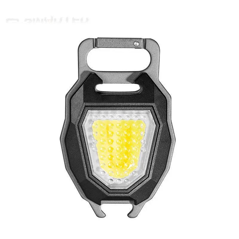 New chargeable magnetic 5 in 1multi-function COB Bottle Opener work light portable mini key chain flashlight