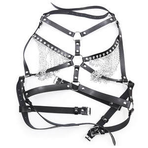 Adult sex toy factory leather women's <b>bondage</b> chain clothing European and American nightclub style export performance costume - Product Image 5