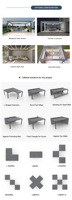 Kit de pergola bioclimatique en aluminium Tingmeihaoting, résistant à la rouille, avec revêtement en poudre, pour villa, extérieur, toutes saisons