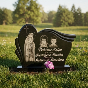 Lapide di Lusso Europea con Incisione Laser a Doppia Faccia per Funerali - Product Image 3