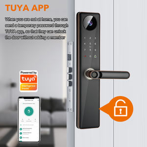 ประตูหน้าบ้านคุณภาพสูง TUYA View ฟังก์ชั่นล็อคประตูดิ<span class=keywords><strong>จ</strong></span>ิตอลอั<span class=keywords><strong>จ</strong></span>ฉริยะ IC การ์ดรหัสผ่านลายนิ้วมือไบโอเมตริกซ์สมาร์ทล็อค - Product Image 2