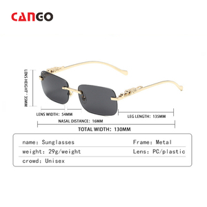 <span class=keywords><strong>2023</strong></span> haut <span class=keywords><strong>de</strong></span> gamme personnalisé hommes dégradé mode <span class=keywords><strong>lunettes</strong></span> <span class=keywords><strong>de</strong></span> <span class=keywords><strong>soleil</strong></span> sans monture carré petit Style ovale avec UV400 lentilles optiques en gros - Product Image 4
