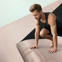 Tapis de yoga en cuir PU rose, écologique, personnalisé avec logo, 5 mm/4 mm, imperméable, durable, antidérapant, pour Pilates et fitness, avec base en caoutchouc supplémentaire