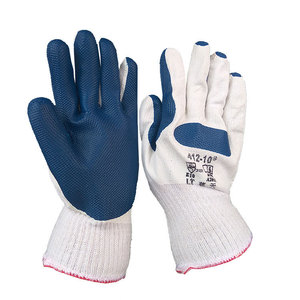 Gants de travail en coton Blue Sky A12-10, antidérapants, texture micro-diamantée en relief, gants de sécurité polyvalents - Product Image 1
