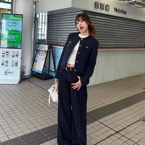 Vendita calda da <span class=keywords><strong>donna</strong></span> semplici cappotti di lana Casual abito semplice da <span class=keywords><strong>donna</strong></span> eleganti piccoli <span class=keywords><strong>blazer</strong></span> stile profumato cappotto <span class=keywords><strong>Tweed</strong></span> giacche corte - Product Image 4