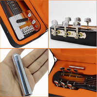 6-String Lap Steel Guitar, Sunburst Finish Poplar Electric Slide Guitar with Carrying Case & Tone Bar