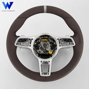 Volant en cuir marron de haute qualité, vente directe d'usine, adapté aux Porsche Macan Cayenne 718 911 Panamera, matériau en cuir - Product Image 6