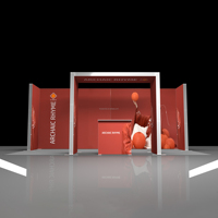 Modulaire 10x10 ft Portable Seg LED Publicité Boîte à Lumière Rétro-Éclairé Salon Stand Affichage pour Expositions Foires