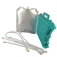 Sac d'alimentation en colostrum aseptique en feuille d'aluminium 2.5L 4L personnalisé avec tube d'alimentation en silicone pour veau de 60cm et 120cm