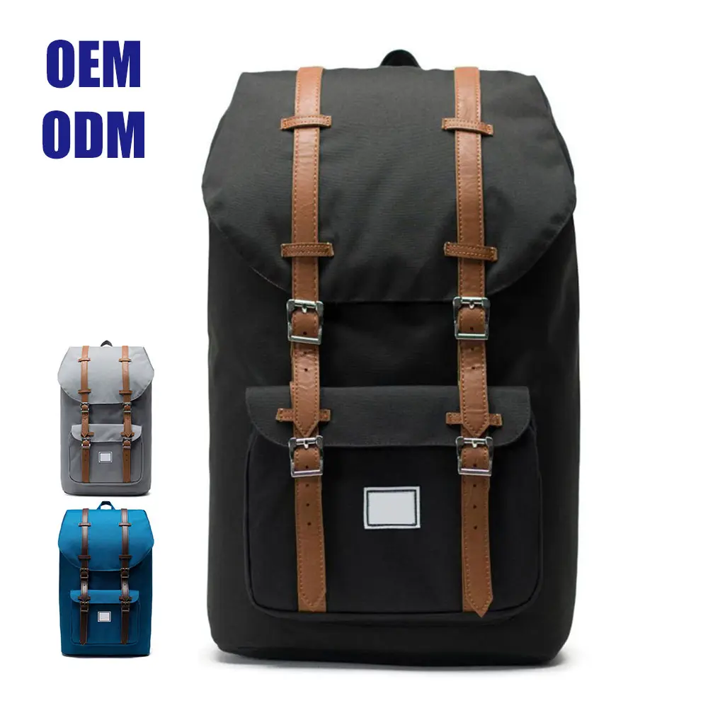 college university 15" laptop sleeve Drawcord closure Magnet fastened backpacks men travel trendy backpack