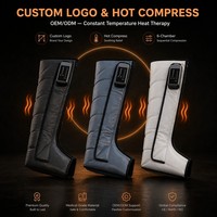 Bottes de récupération pour les jambes à compression d'air sans fil OEM à 6 chambres, rechargeables, avec panneau tactile et chargement Type-C, masseur complet pour les jambes