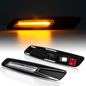 Couverture noire ambre dynamique LED feu de position latéral <span class=keywords><strong>clignotant</strong></span> pour <span class=keywords><strong>BMW</strong></span> E60 E61 E81 <span class=keywords><strong>E90</strong></span> E91 - Product Image 2