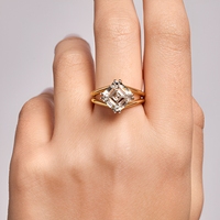 de bagues de fiançailles en Moissanite 2ct coupe poire S925 bagues en Moissanite en argent Sterling bijoux bague Moissanite
