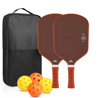 Raquette de pickleball en fibre de carbone T700 haute friction, monobloc, pressée à chaud, tissée en Kevlar rouge pur, pour le sport