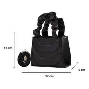 Bolso Cruzado Fana para Mujer Galia Bolso de Pecho Negro - Product Image 3