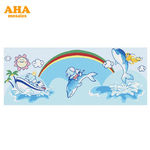 Tranh Ghép Hình Họa Tiết Cá Heo Tùy Chỉnh Giá Rẻ Tranh Tường BỂ BƠI Khảm - Product Image 4