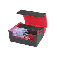 Boîte de rangement pour cartes personnalisable 35PT à 2 rangées, grande capacité, organisateur de cartes sportives, boîte de rangement pour cartes avec séparateurs pour MTG Yugioh PTCG