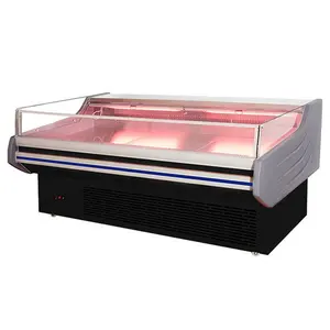 Dynamic Cooling Adjustable Fresh Meat Display Refrigerator Front Open Butcher Equipment Display